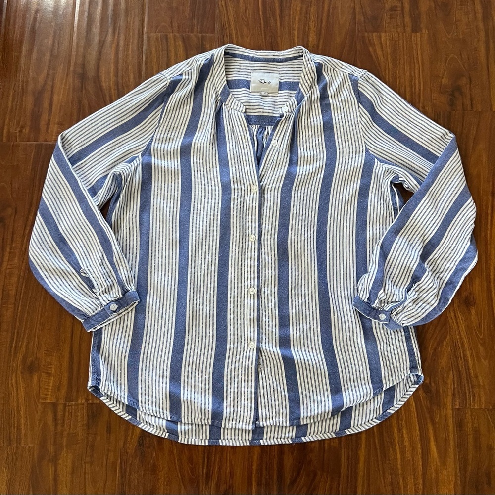 Rails Eloise Tristan Striped Button Down Shirt Bl… - image 5